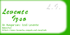 levente izso business card