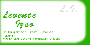 levente izso business card